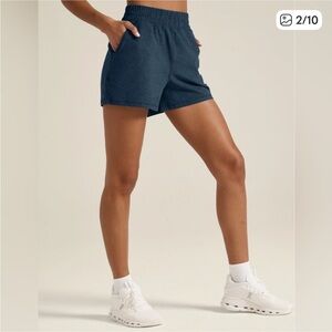 Spacedye Navy Shorts High Waisted
